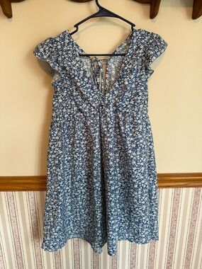 SHEIN Floral Dress with Flutter Sleeve, Women’s Medium